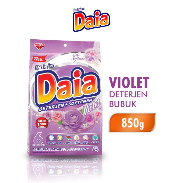 Daia Deterjen Bubuk Softener Violet 850 gr