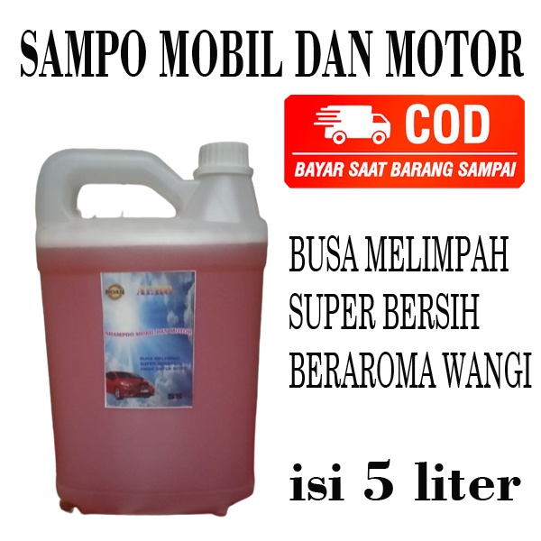 sampo mobil dan motor isi 5 liter aroma strawbery