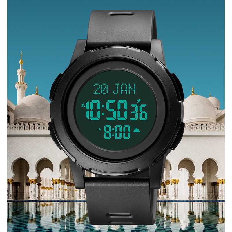 SKMEI Jam Tangan Digital Pria Muslim Qibla - 1730