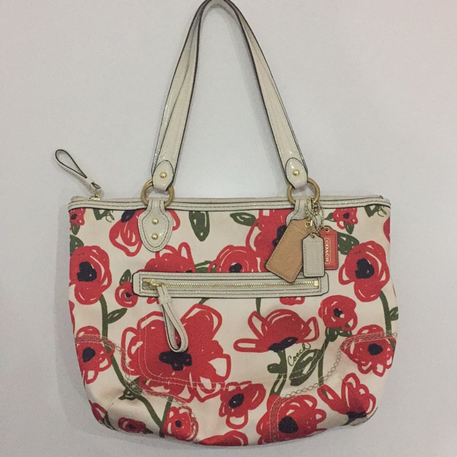 PRELOVED Tote Bag Coach Poppy