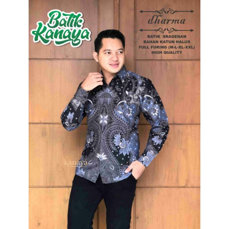 DHARMA kemeja Batik Berlapis Furing Bahan Katun PREMIUM