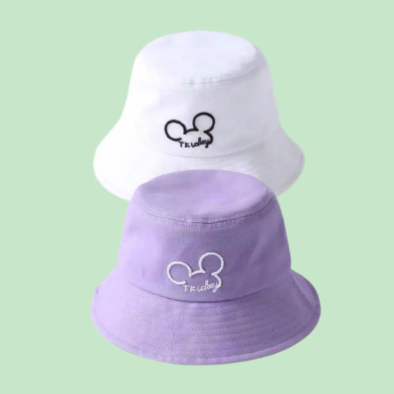 topi bucket hat pria dan wanita bolak balik bervariasi bordil bolak balik luar dalam 100% premium