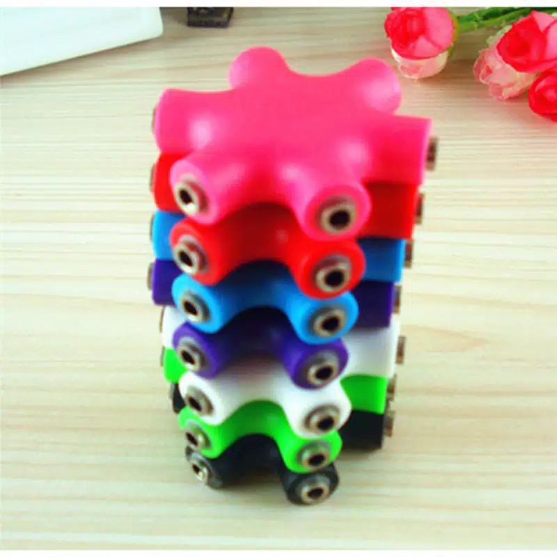 converter 6 Way Ports Male to 5 Female Audio Earphone 3.5mm Jack Splitter Adapter JLT108 ALLOY Grab