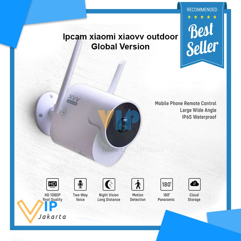 Terjamin Xiaomi Global Version Xiaovv Outdoor IpCamera CCTV VIP