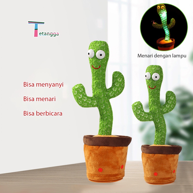 COD Mainan Kaktus Bergoyang dan Bicara Bisa Rekam Suara Boneka Kaktus Goyang Dancing Cactus Toy Talk Talking P15