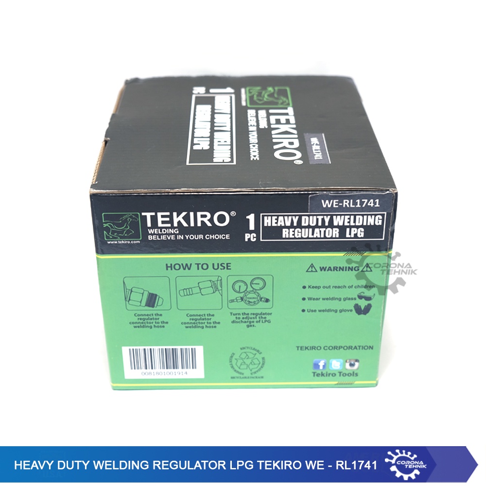 Tekiro WE-RL1741 - Heavy Duty Welding Regulator LPG