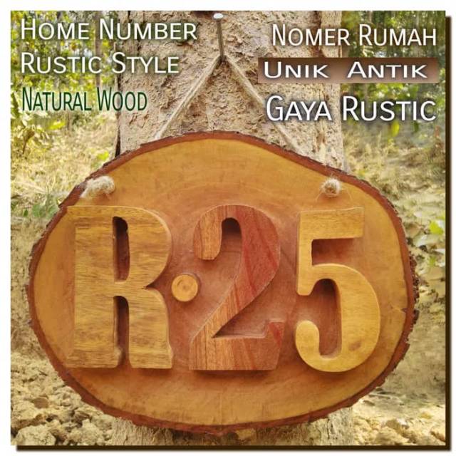 Home Number Style 01 Nomor Rumah kayu Nomer Rumah kayu unik no akrilik