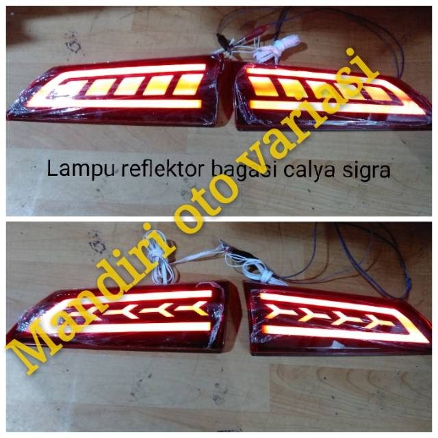 CALYA SIGRA REFLEKTOR LAMPU LED PINTU BAGASI BELAKANG 