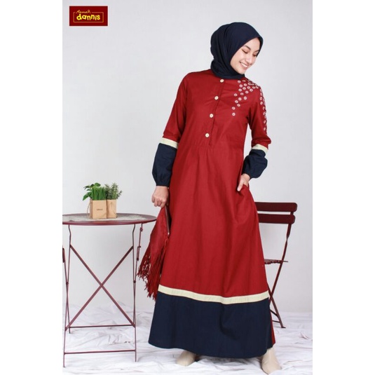 ABAYA DANNIS GAMIS TERBARU PROMO TERMURAH DANNIS ORIGINAL GAMIS DEWASA MUSLIMAH PEREMPUAN