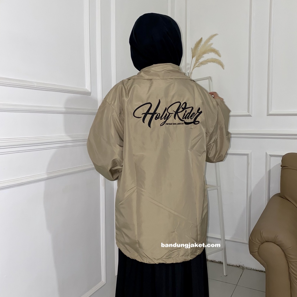 Coach Jacket holyrider  MMXXI BORDIR  KHAKI II Jaket Coach model winbacker