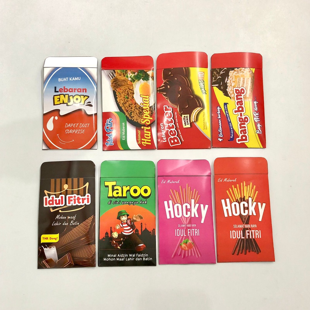 

GROSIR BOGOR | Amplop Lebaran Unik Motif Bungkus Snack Anak Anak Angpao Lucu