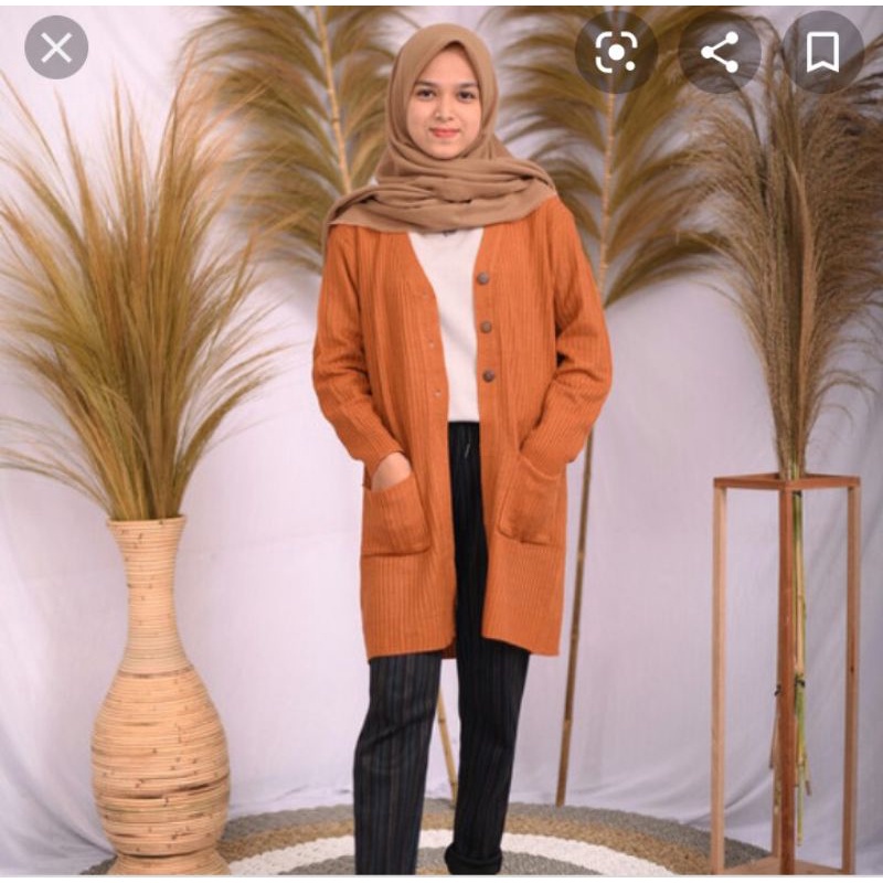 PROMO BAJU RAJUT PREMIUM !!! Long Cardy Kancing Outerwear Wanita / BELLE KANCING RAJUT WANITA / atasan wanita tangan panjang / baju hijab