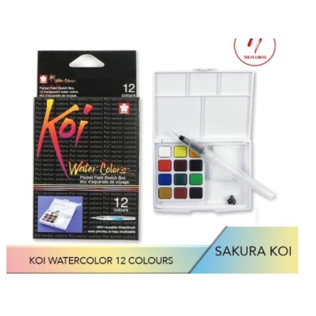 

Gramedia Bandung - Watercolor Sakura Koi 12 Pallette