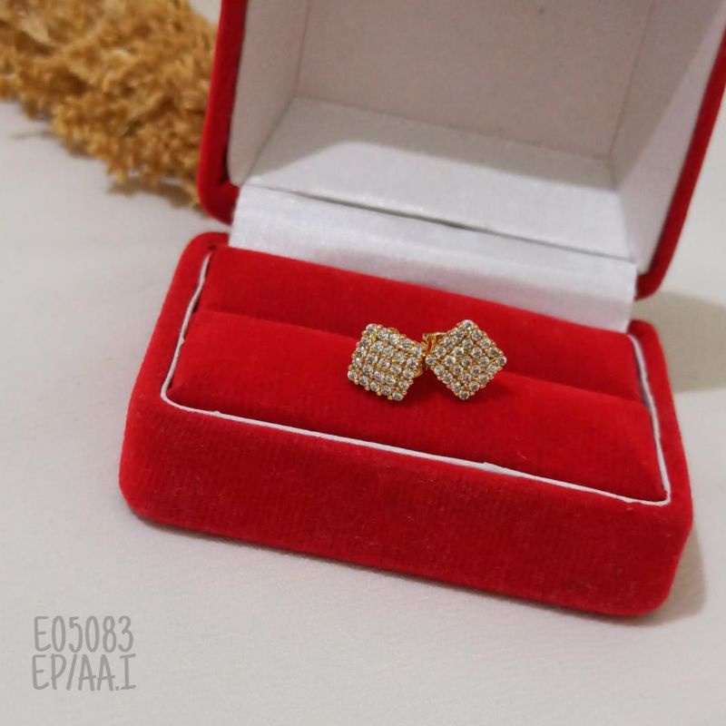 Anting Tindik Meilyn Zircon Warna Silver E05066 E05083