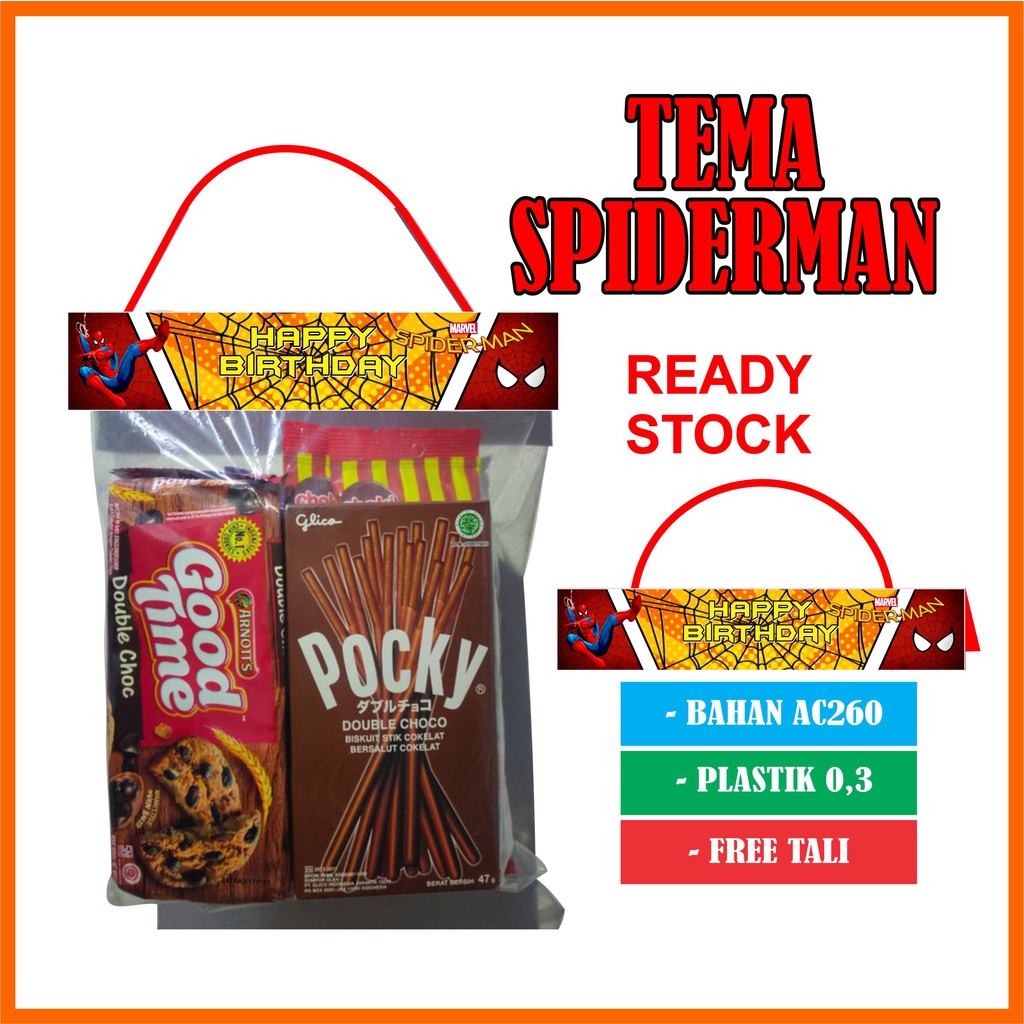 

READY Tas Snack Ultah Jajan plastik snack ultah tas ulang tahun anak plastik ulang tahun bingkisan snack