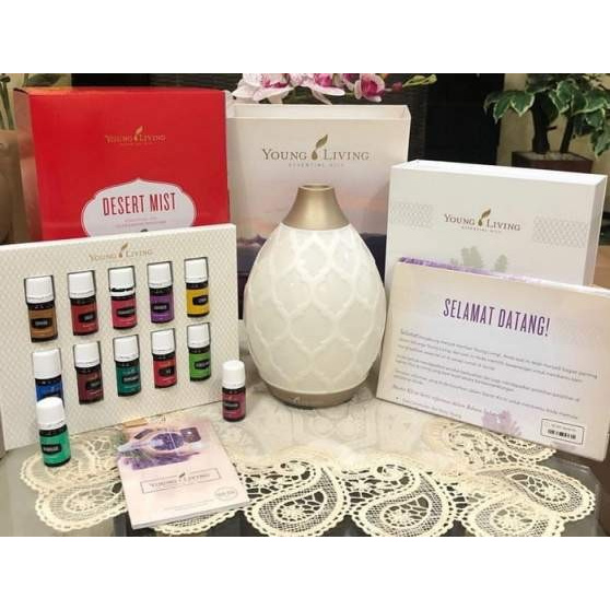 Wfditacioya Paket Stater Kit Young Living Dessert Mist +12 Essential Oil Original - Diffuser Only
