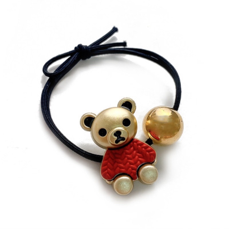 DELUNASHOP_Acc kuciran Karet Rambut korea motif teddy bear