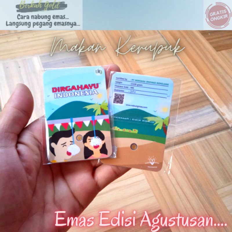 ❤BIG GOLD EMAS MINI 0.025 GR PVC GIFT SERIES MAKAN KERUPUK
