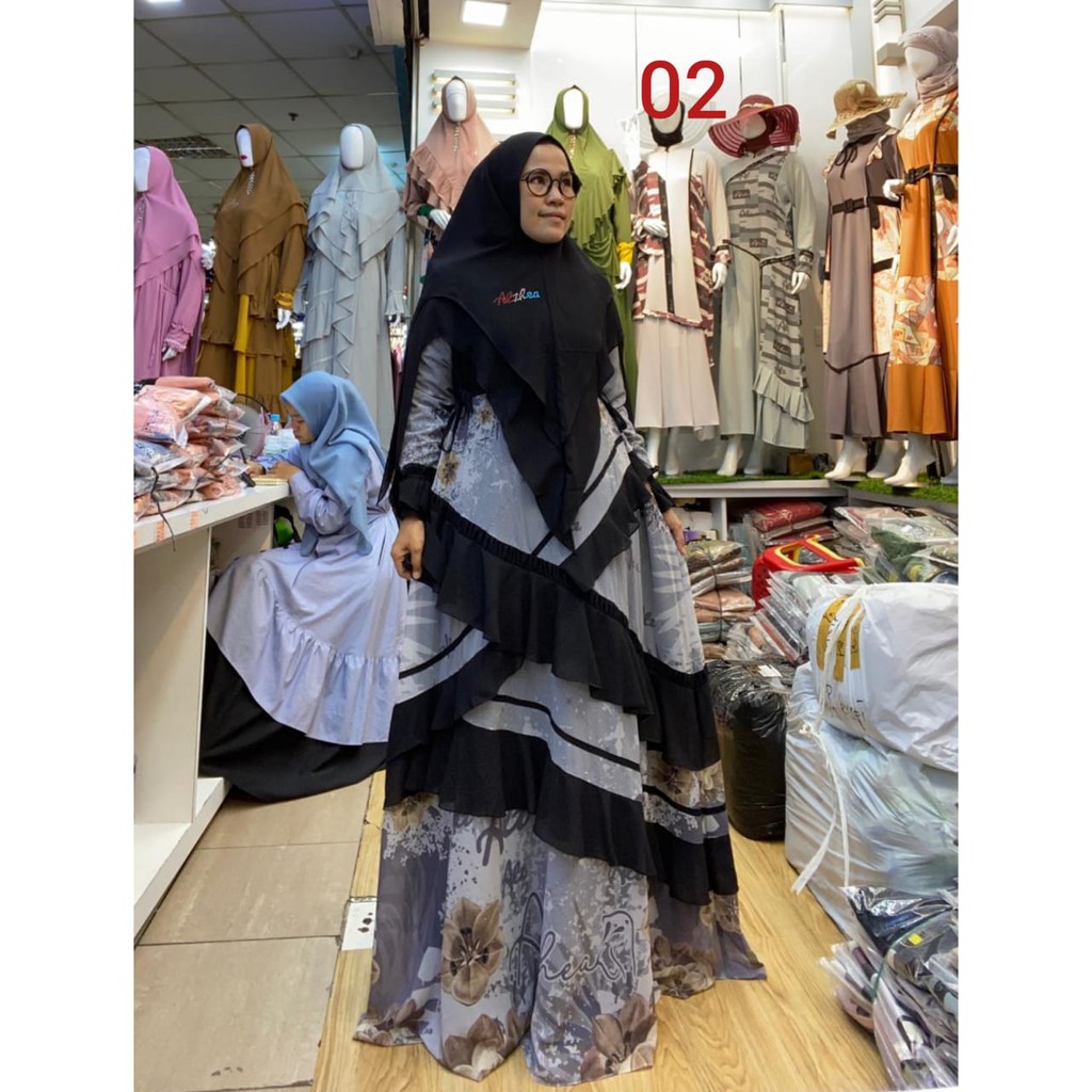 HARAUVALLEY SYARI ORI BY ALZHEA SYARI / ALZHEA premium / gamis alzhea set hijab
