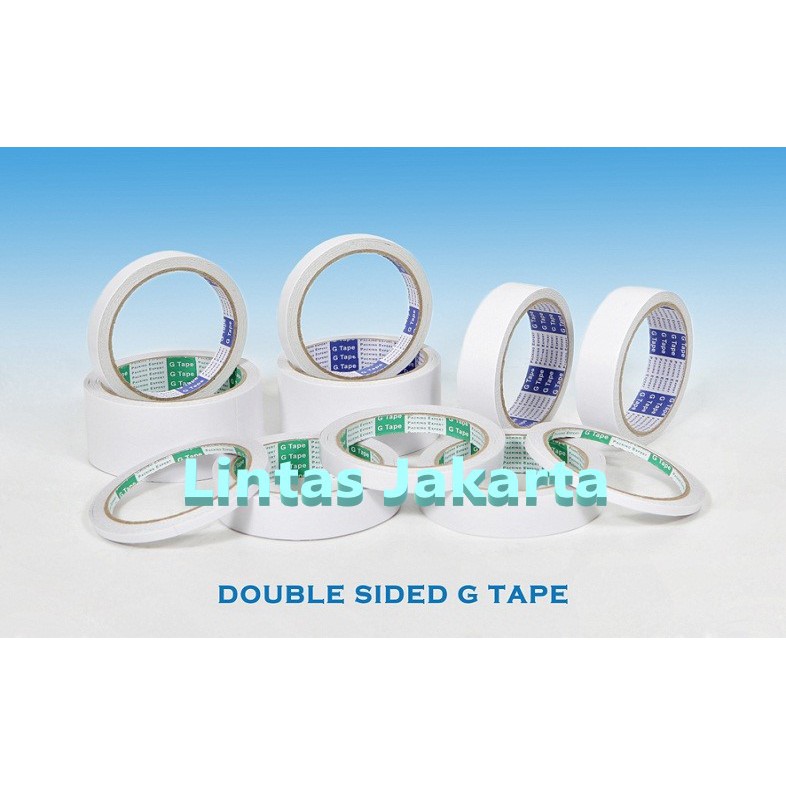 

Double Tape Ukuran 1 Inch Merk G-Tape