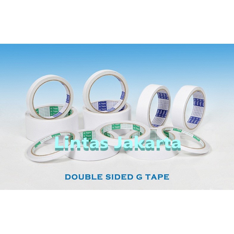 Double Tape Ukuran 1 Inch Merk G-Tape