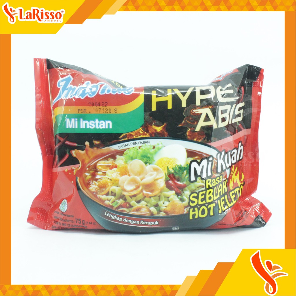 

MIE INSTANT INDOMIE HYPE ABIS KUAH DAN GORENG 85GR ALL VARIAN