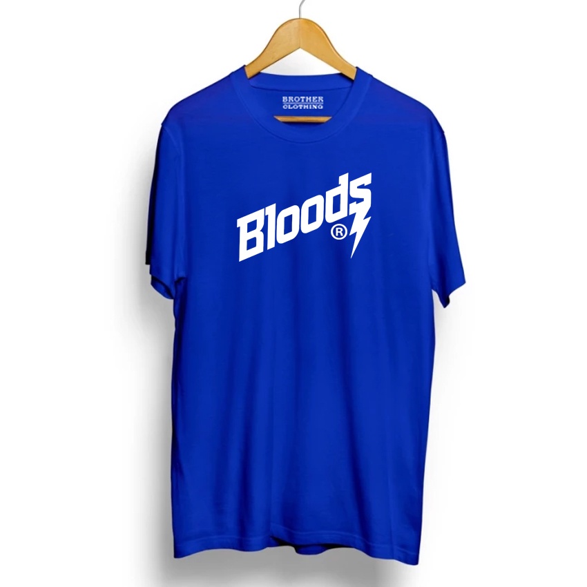 Sauza Clothing Store Kaos Distro Bloods Text White - Premium High Quality