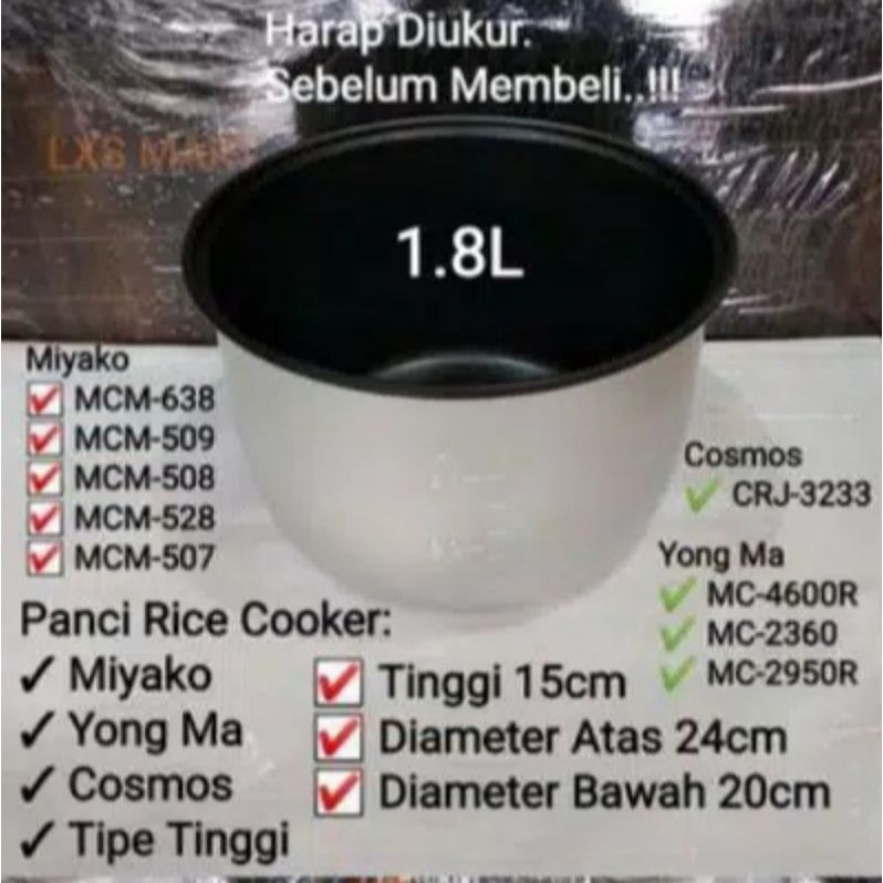 PANCI RICE COOKER / MAGICOM 1,8 LITER RENDAH UNIVERSAL