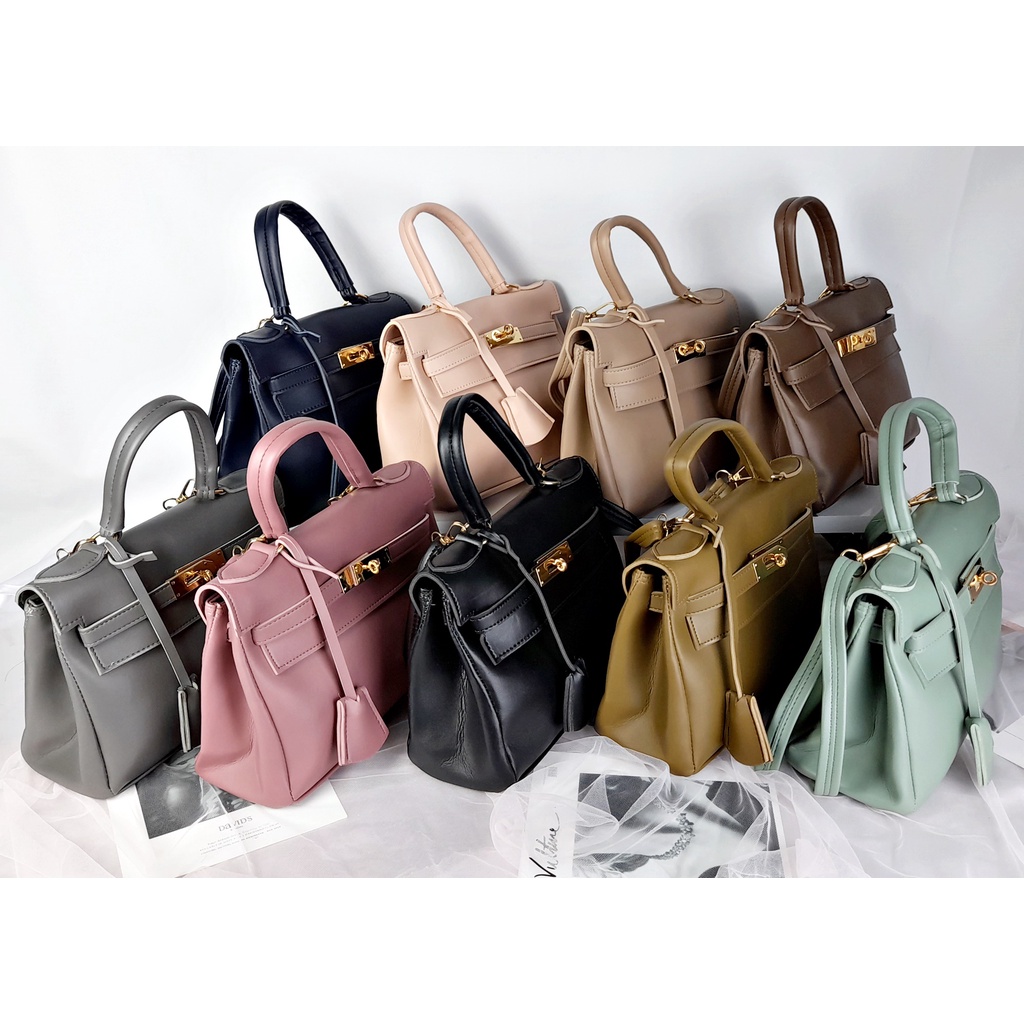 Tas Selempang Wanita Tenteng Kulit Leather Casual Polos Premium Lokal  KT038 KT039 KT040