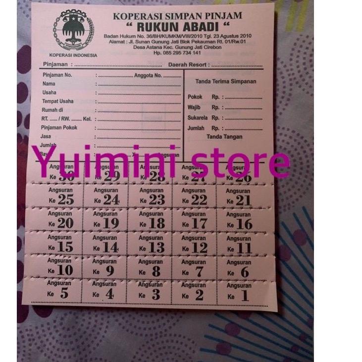 

Sangat Nyaman.. Promise kertas angsuran koperasi praktis tinggal sobek ga perlu ribet catat isi 50 lembar