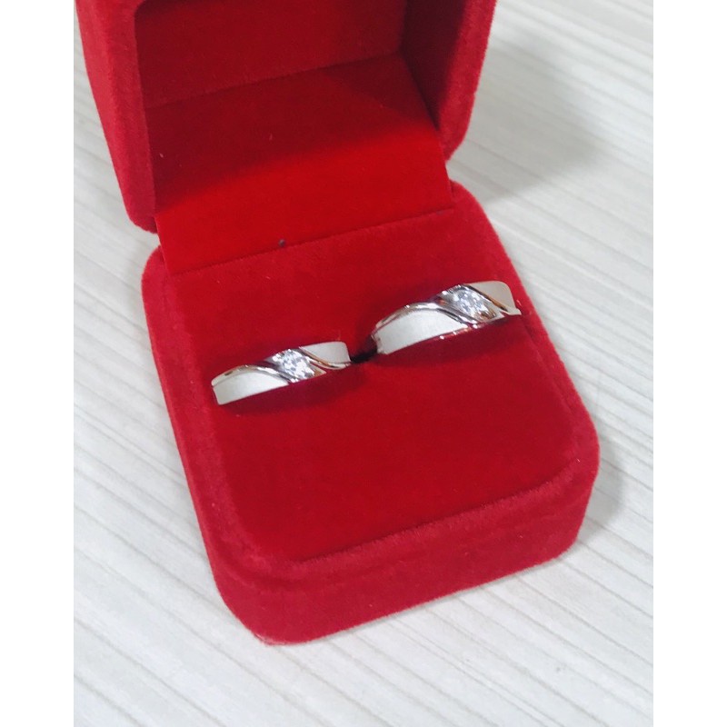 CINCIN PASANGAN PERMTA SILVER925 /LAPIS EMAS PUTIH ASLI /CPP062