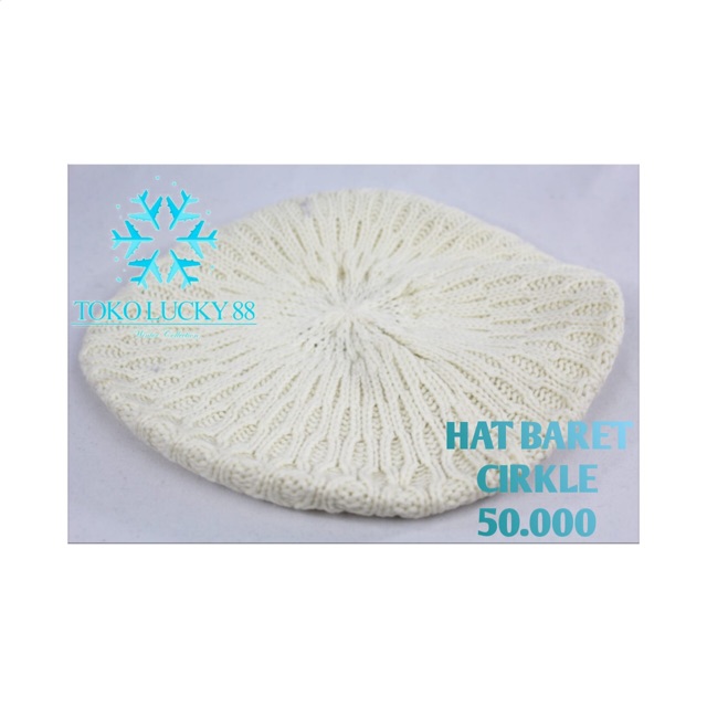 Topi Beret Rajut Wool Hat Baret Winter Musim Dingin