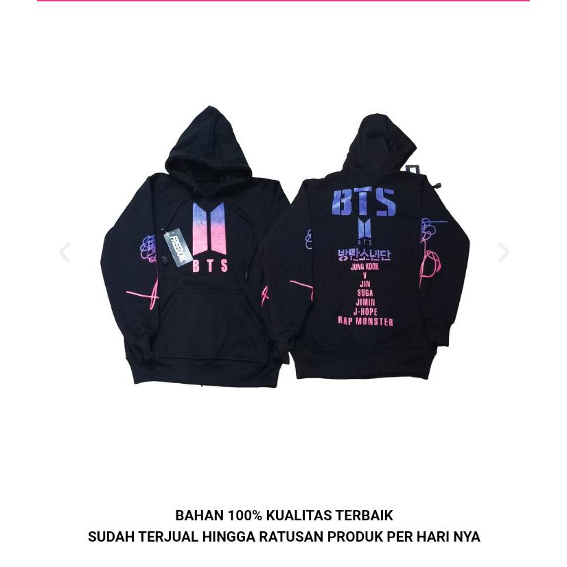 (Bayar Di Tempat ) Jaket BTS  Jungkook Jimin Jhope V Jin Suga GRADASI / sweater Hoodie BTS Korea