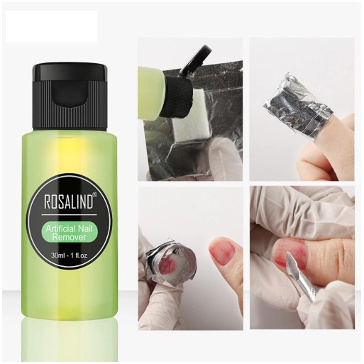 (GREEN) Rosalind Artificial Nail Remover gel polish remover penghapus kutek gel polish remover kuku 