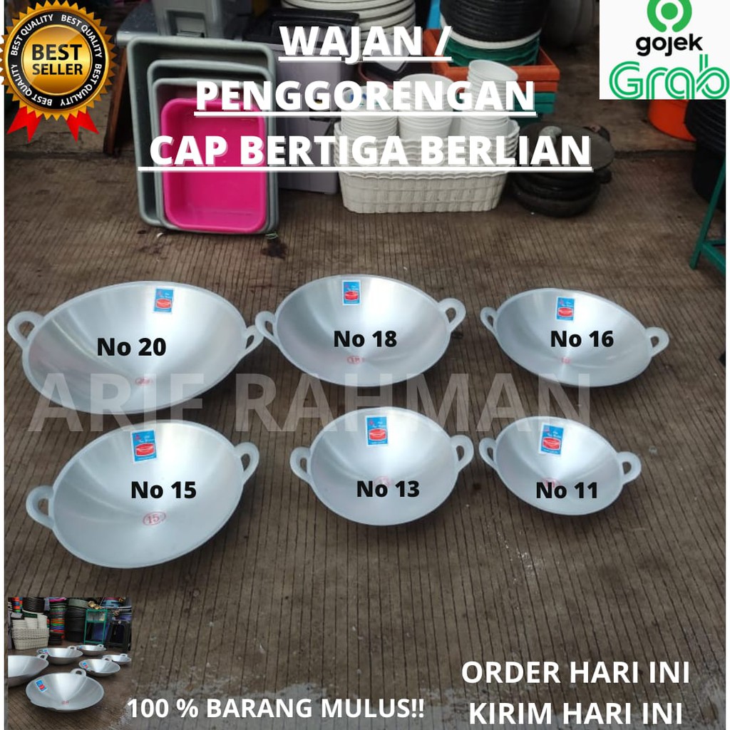 CAP 3 BERLIAN 3 RODA - WAJAN / PENGGORENGAN NO 11-13-15-16-18-20