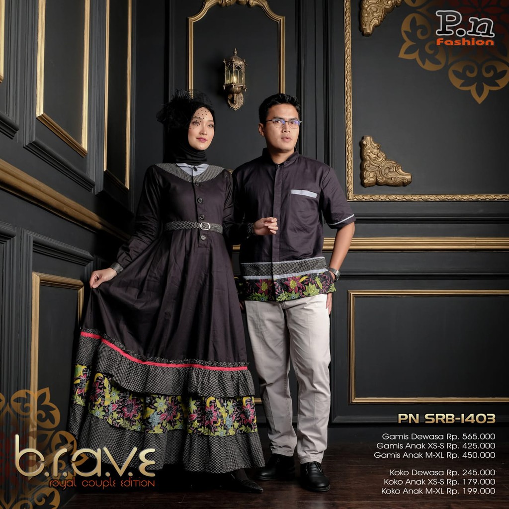 Sarimbit PN fashion SRB - 1403 / Gamis Modern / Fashion / PN Fashion / Gamis Katun /Katun Jepang