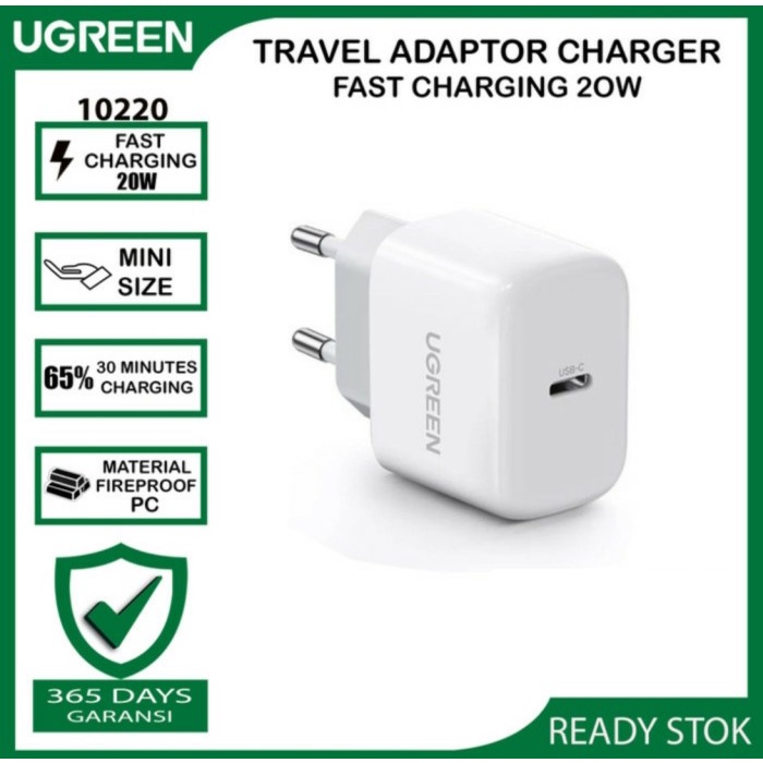 Terlaris Adaptor Kepala Charger IPhone 11 12 13 Pro Max Ugreen Fast Charging 20