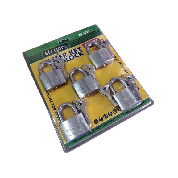 Aneka - GEMBOK MASTER KEY SET SELLERY 50mm ISI 5 | KUNCI KONTRAKAN RUMAH TOKO