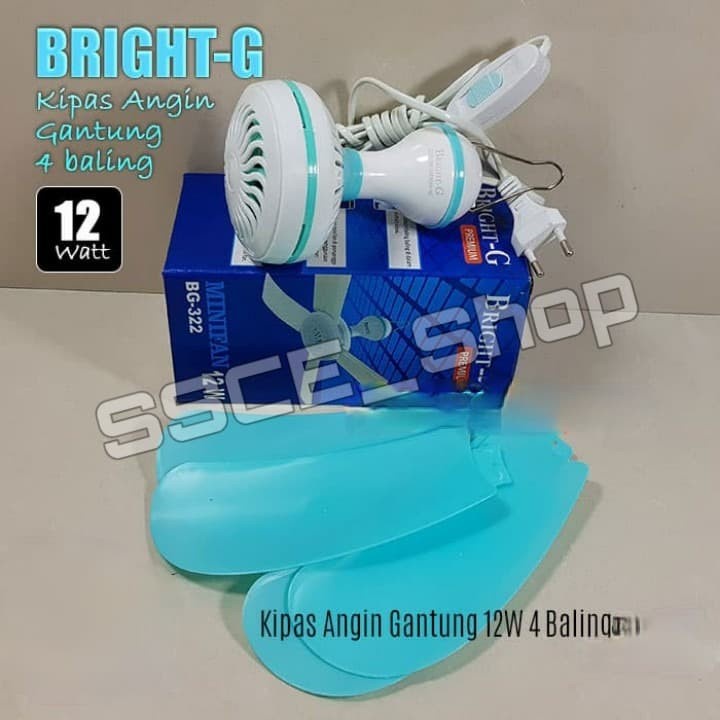 Kipas Angin Gantung 4 Baling 15 Watt / Helifan Bright-G 15 W BG-328