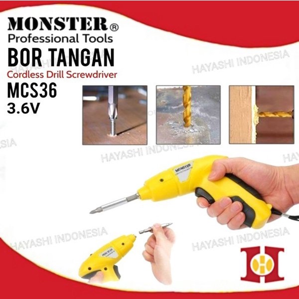 Mesin Bor Baterai Cordless Drill Screwdriver Bor Tangan Baterai