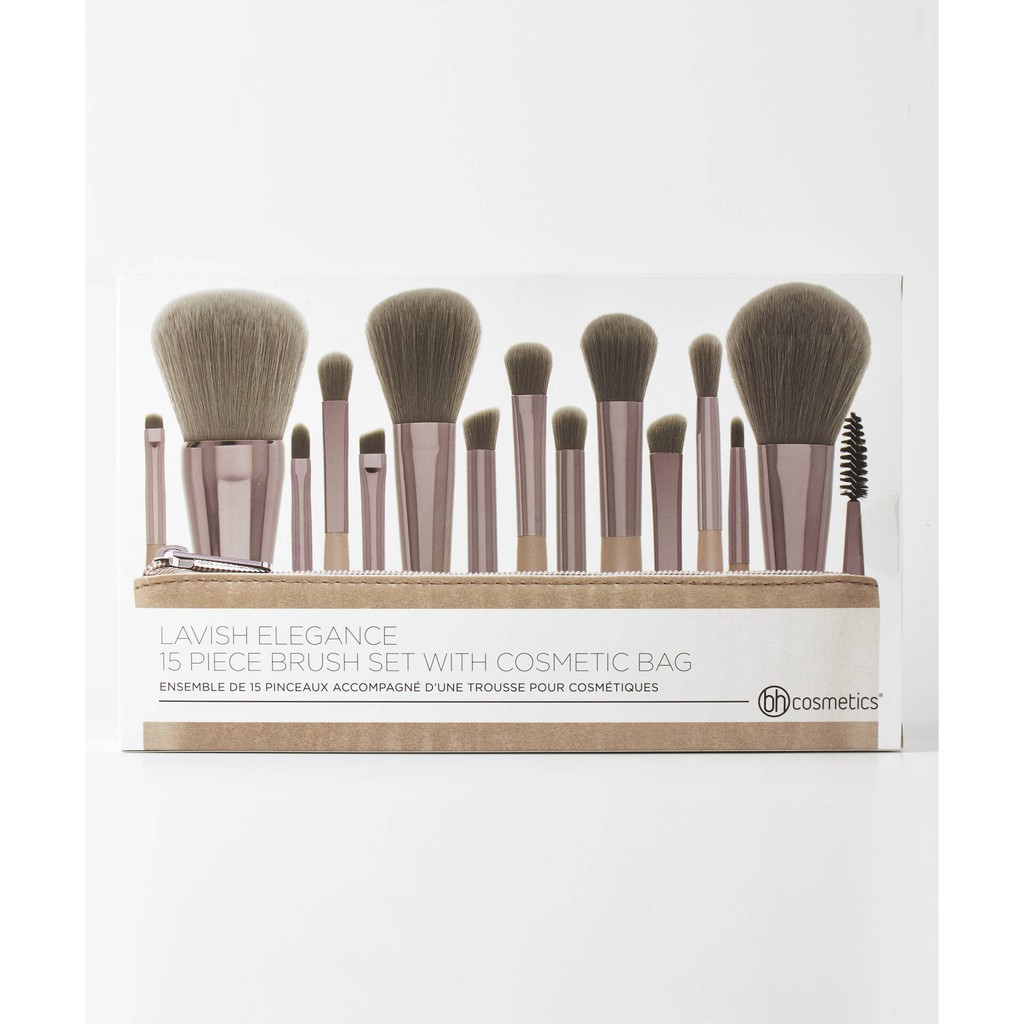 BH Cosmetics Lavish Elegance 15 Pcs Brush Set Bonus Bag