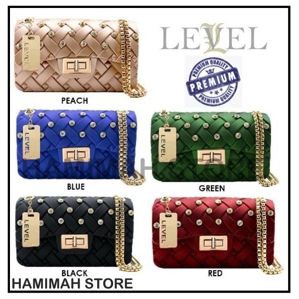 Tas Wanita  TAS SELEMPANG WANITA TAS LEVEL JELLY DOFF MINI ANYAMAN ORIGINAL  Murah