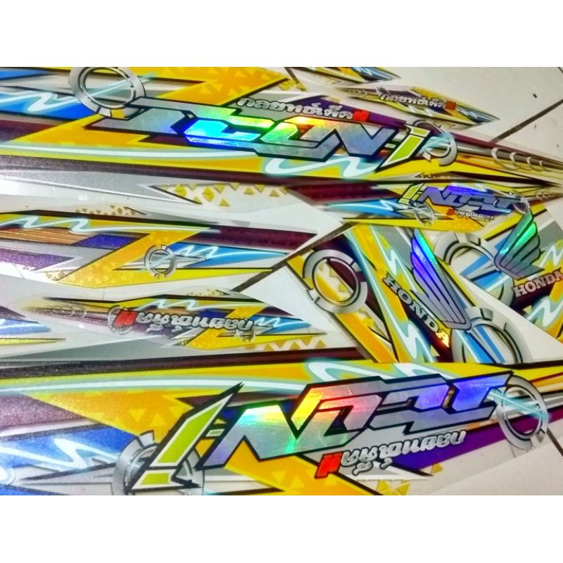 [ FREE DESIGN ] Striping Transparan Beat Icon FI hologram