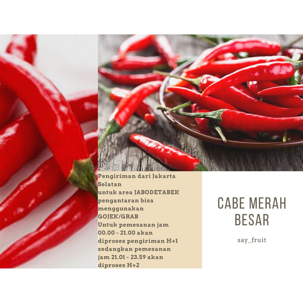 

Cabai Merah Besar 1kg/ Chili / Sayur Segar