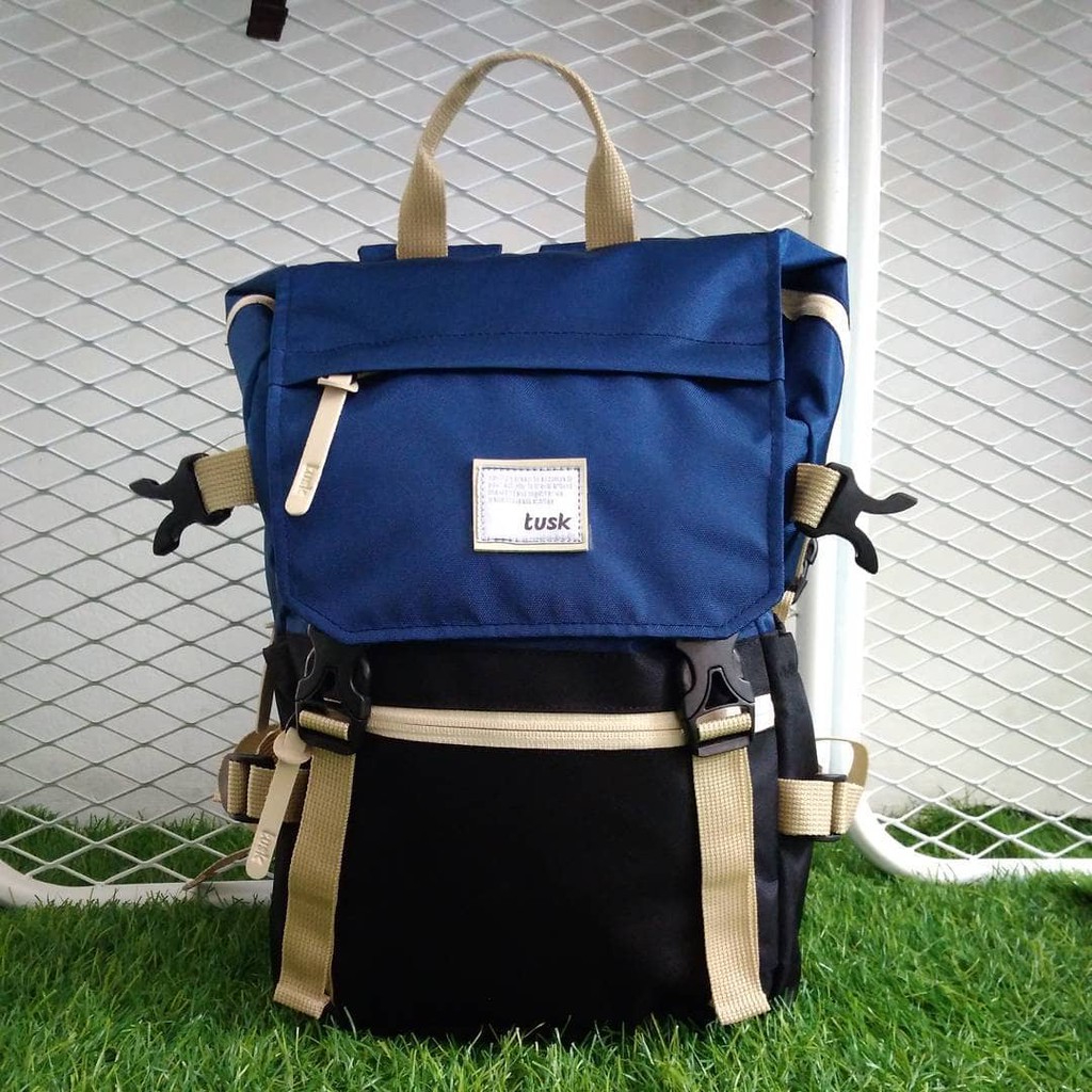 Tas Ransel Laptop Tuskbag Waven Navy