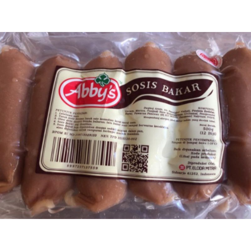 

Abby's Sosis Jumbo Bakar isi 6pcs/isi 12pcs Kemasan 500gr