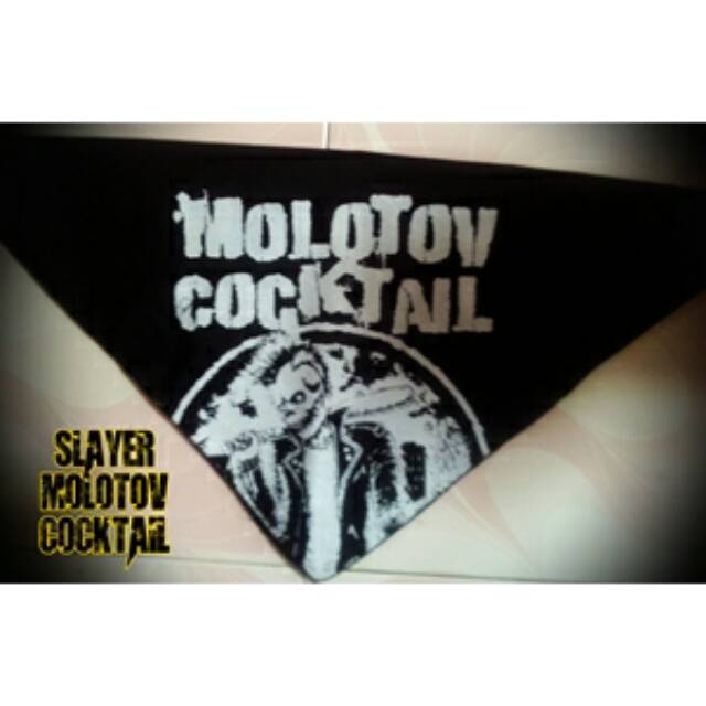 Slayer bandana segiempat keren band molotov cocktail