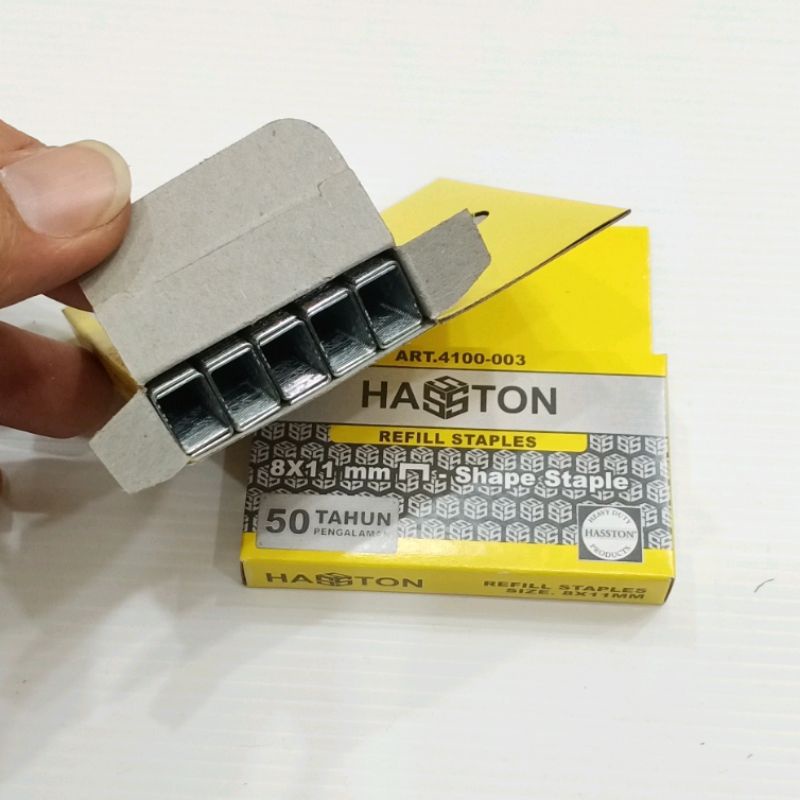 Isi Staples / Staple gun HASSTON PROHEX 8MM X 11MM Isi 1000ps/ TEBAL 0,7MM