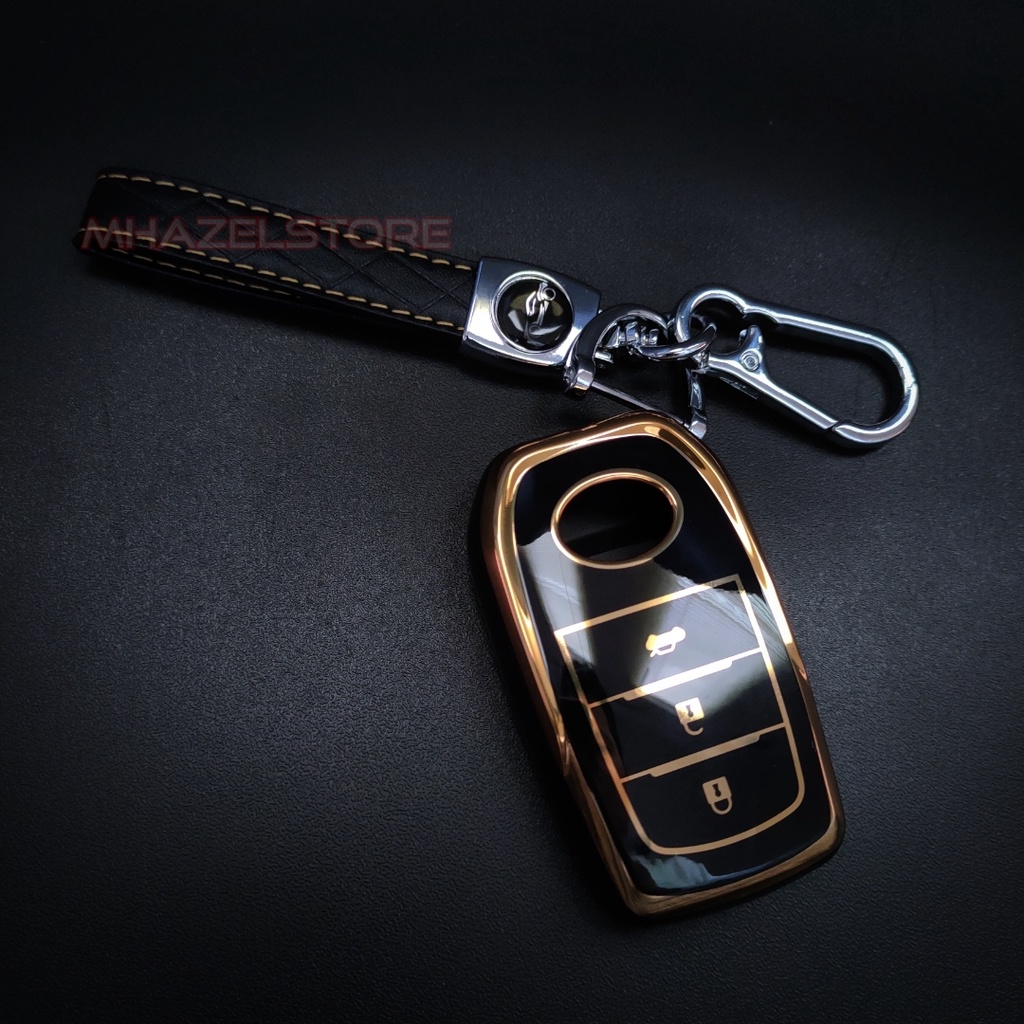 GANTUNGAN KUNCI SARUNG REMOT KEYLESS COVER MOBIL TOYOTA FORTUNER INNOVA Q INNOVA ZENIX BAHAN SILIKON TEBAL