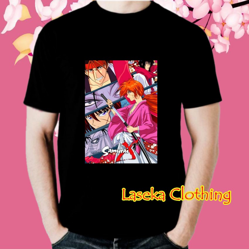 Kaos Baju Distro Anime Samurai X Batosai Rurouni kenshin himura LC05 Pria Wanita